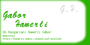 gabor hamerli business card
